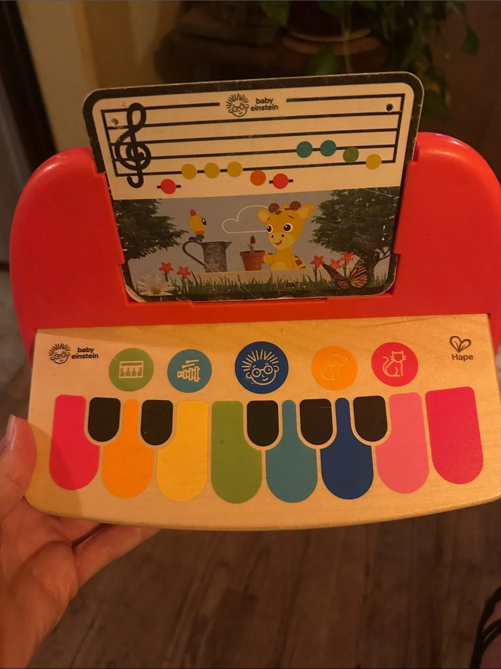 Bright Red Kids Musical Piano with Multicolor Keys - Early Learning Toy